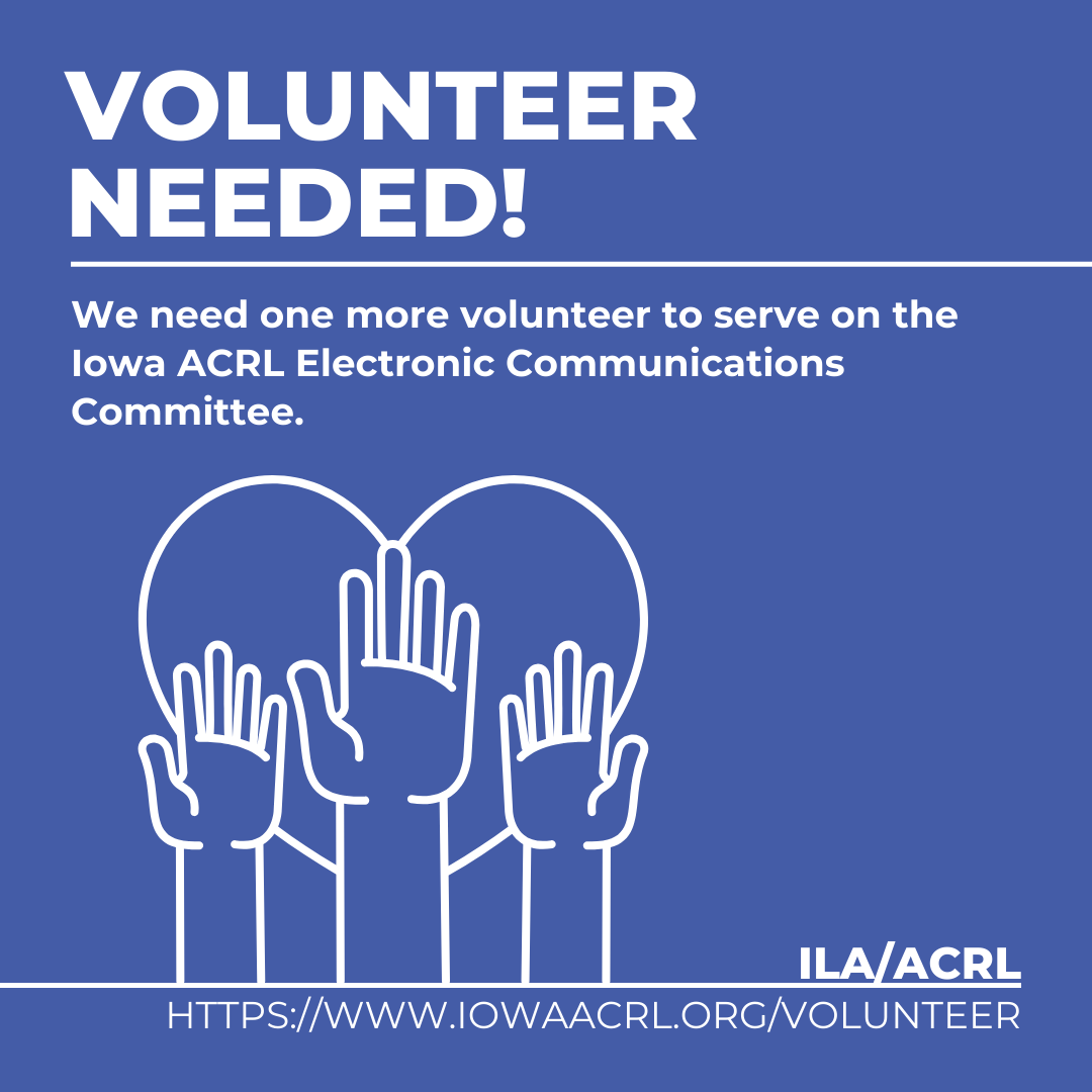 Volunteer Needed for Electronic Communications Committee